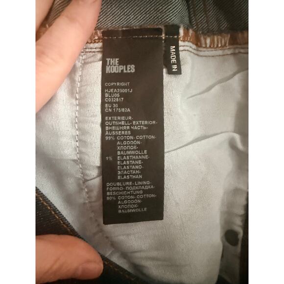 The Kooples Men’s Slim Fit Jeans • Size 30 • Dark Wash • NWT • $195 MSRP - Picture 5 of 6